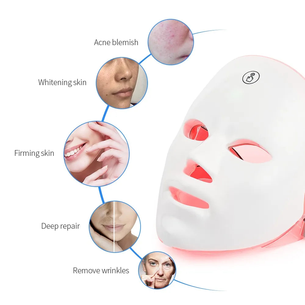 Rechargeable Facial LED Mask 7 Colors