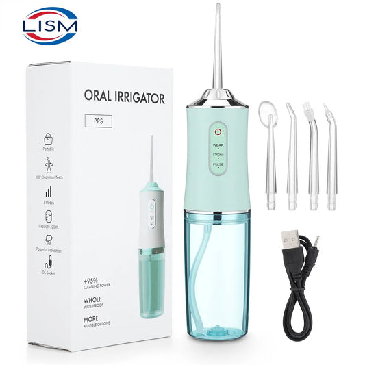 Oral Irrigator Portable Dental Water Flosser USB Rechargeable