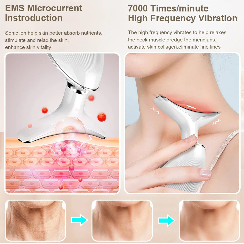 Facial Microcurrent EMS Neck Face Lifting Anti Wrinkle Remover