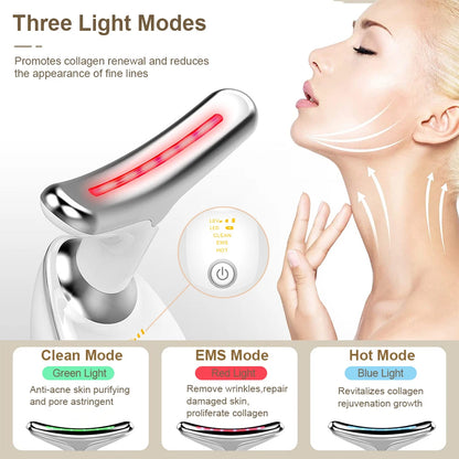 Facial Microcurrent EMS Neck Face Lifting Anti Wrinkle Remover