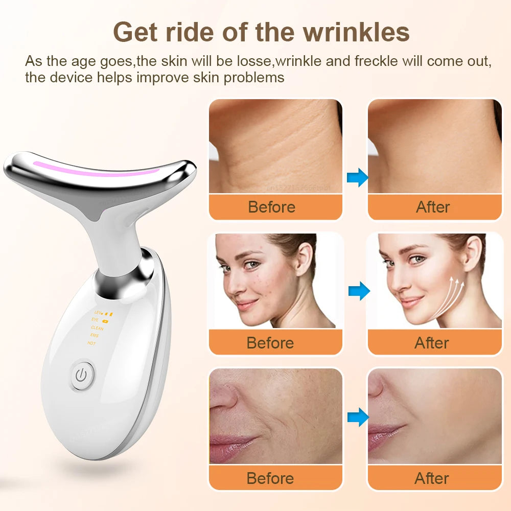 Facial Microcurrent EMS Neck Face Lifting Anti Wrinkle Remover