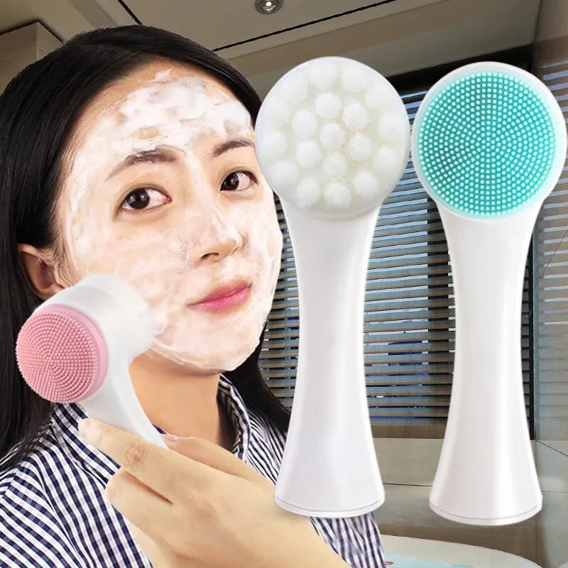 Silica Gel Facial Brush Double Sided