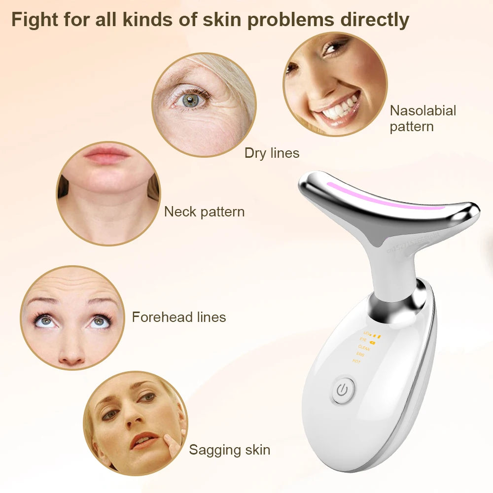 Facial Microcurrent EMS Neck Face Lifting Anti Wrinkle Remover