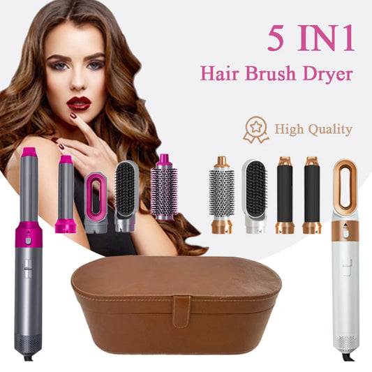 Professional 5 in 1 Hair Dryer Hot Comb Set